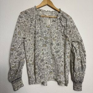 Cleobella Floral Paisley Organic Cotton Blouse